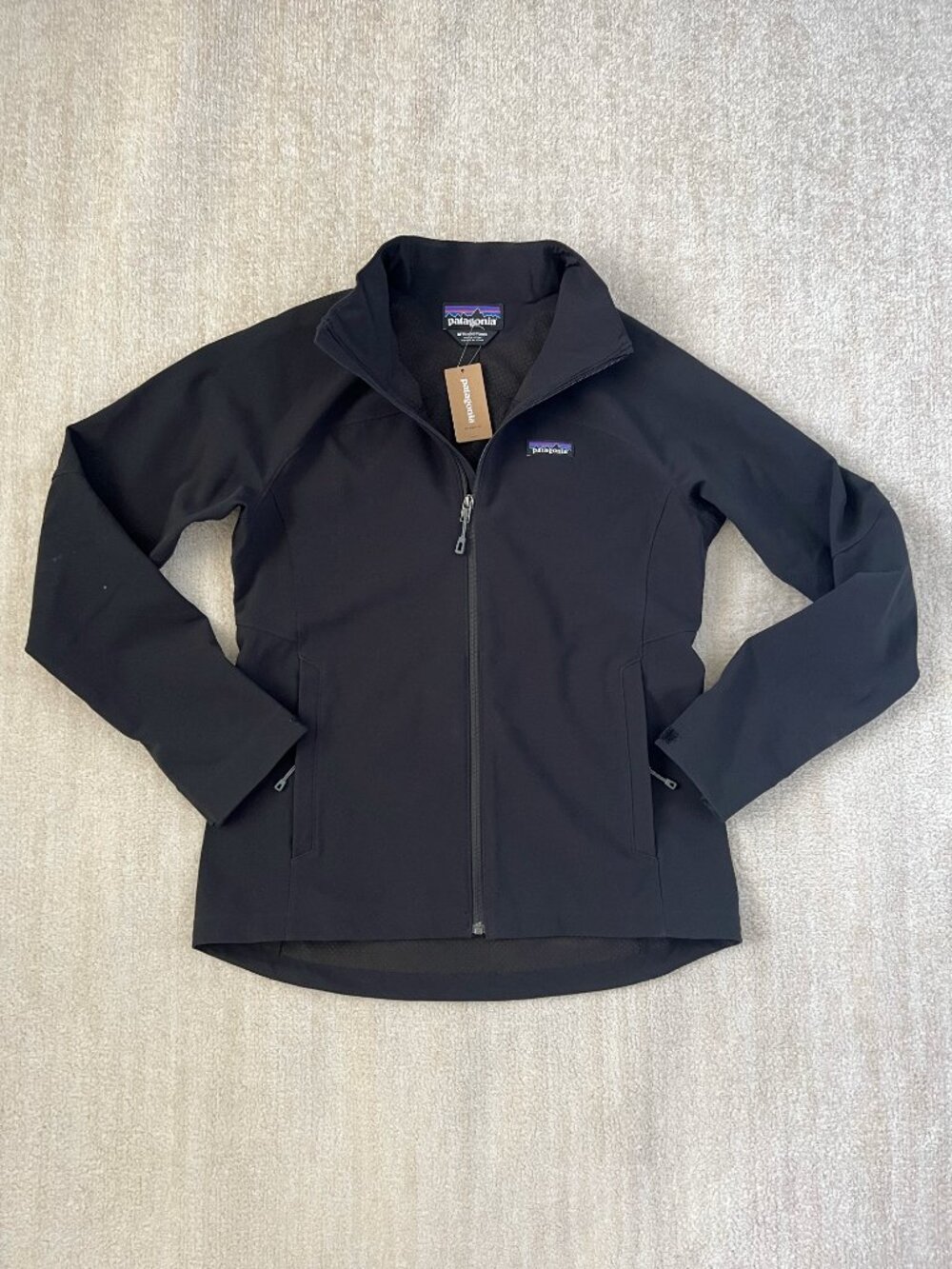 NWT Patagonia Black Adze Softshell Full Zip Jacket M